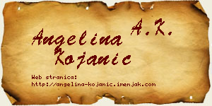 Angelina Kojanić vizit kartica